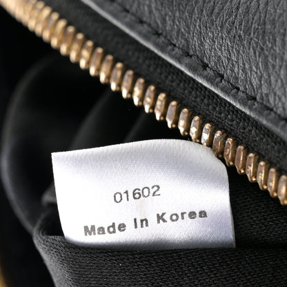 MCM Grained Calfskin Studded Boston Bag Black 7 of 13