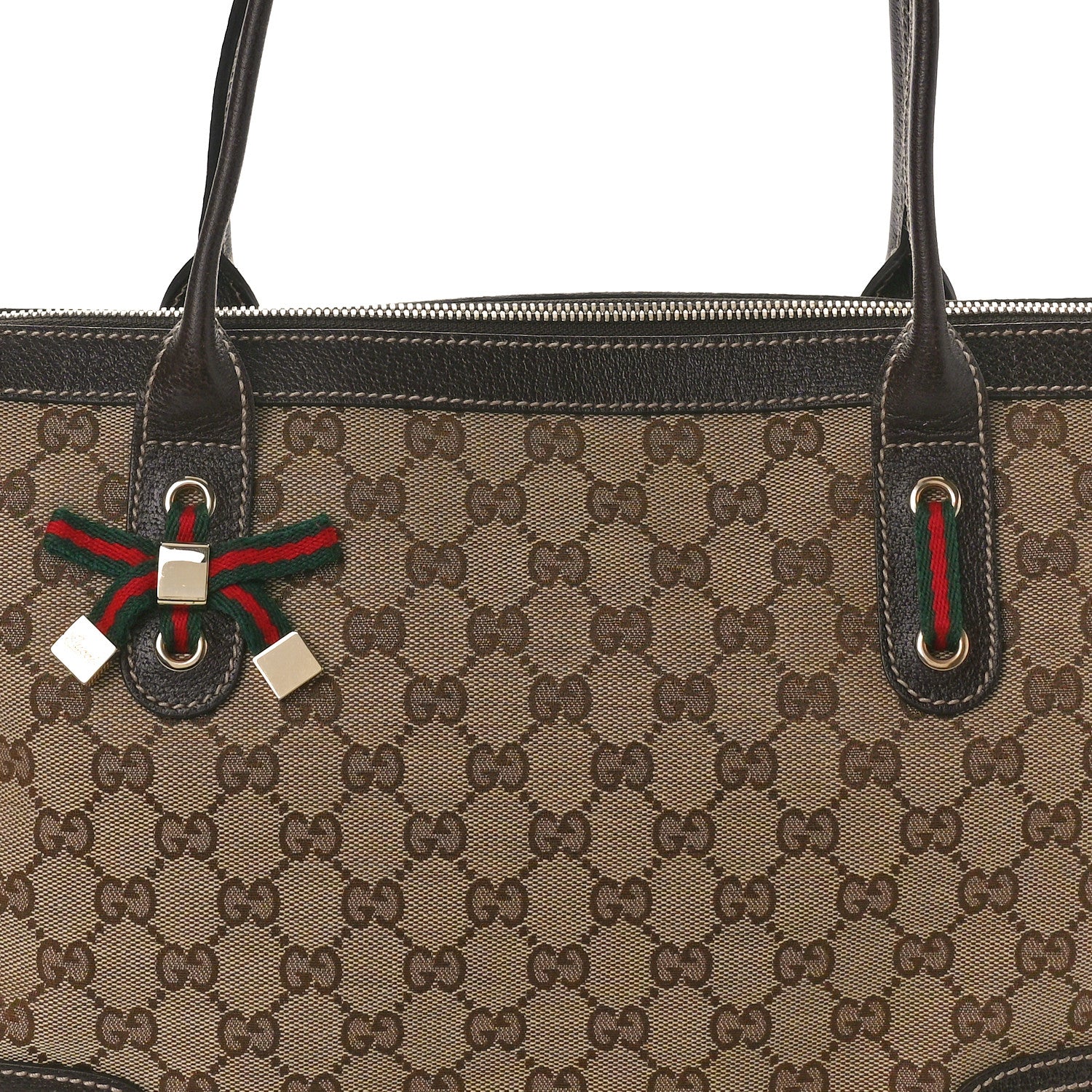 Gucci Monogram Medium Princy Tote Dark Brown 8 of 11