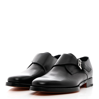 Hermes Calfskin Mens Buckle Loafers 42 Black 3 of 19