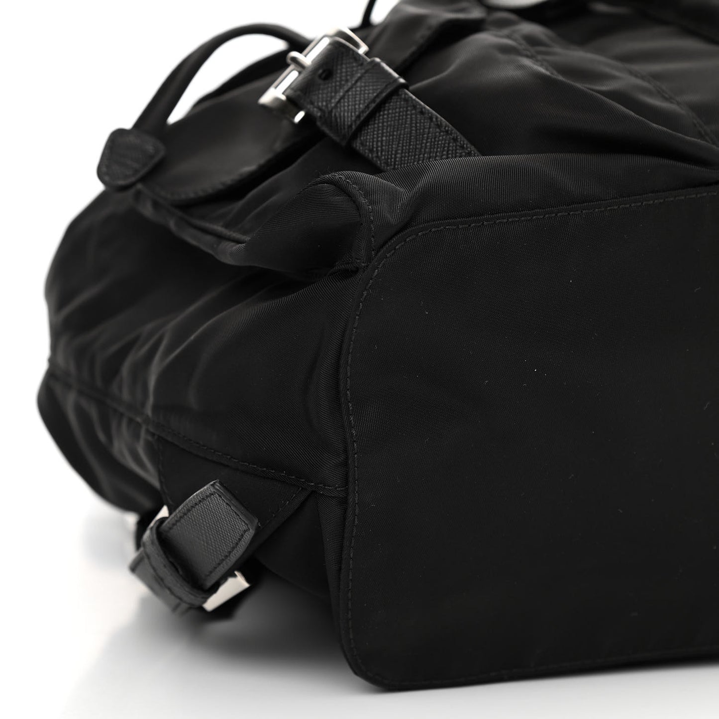 Tessuto Nylon Saffiano Small Backpack Black