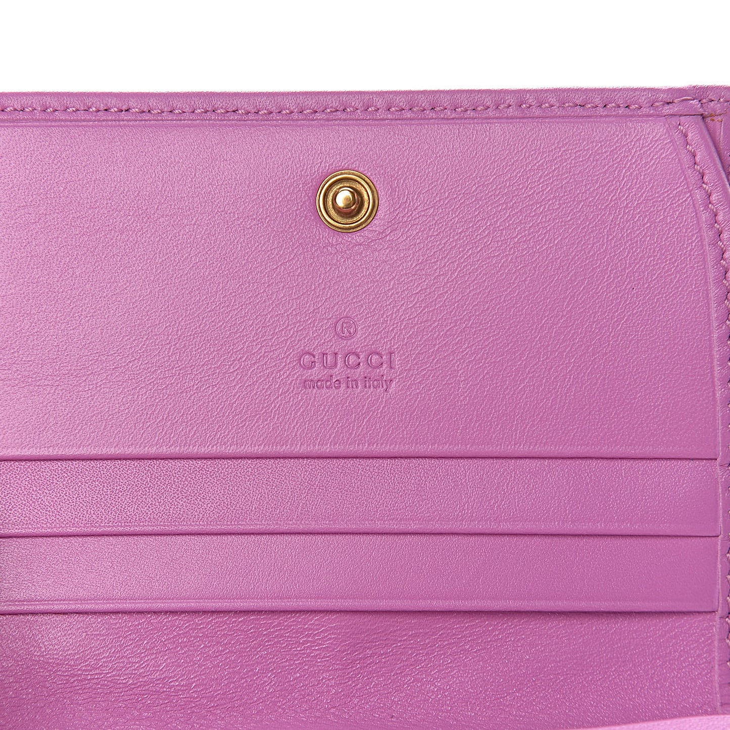 Calfskin Matelasse GG Marmont Card Case Candy Mousse