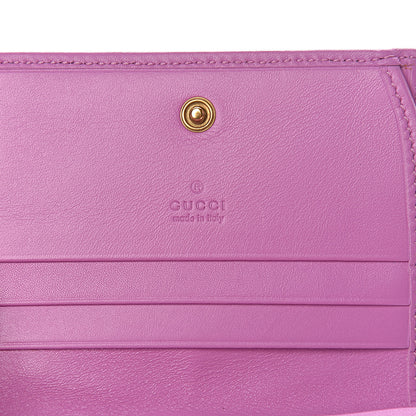 Gucci Calfskin Matelasse GG Marmont Card Case Candy Mousse 6 of 8