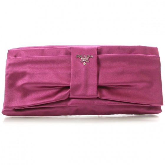 Satin Bow Clutch