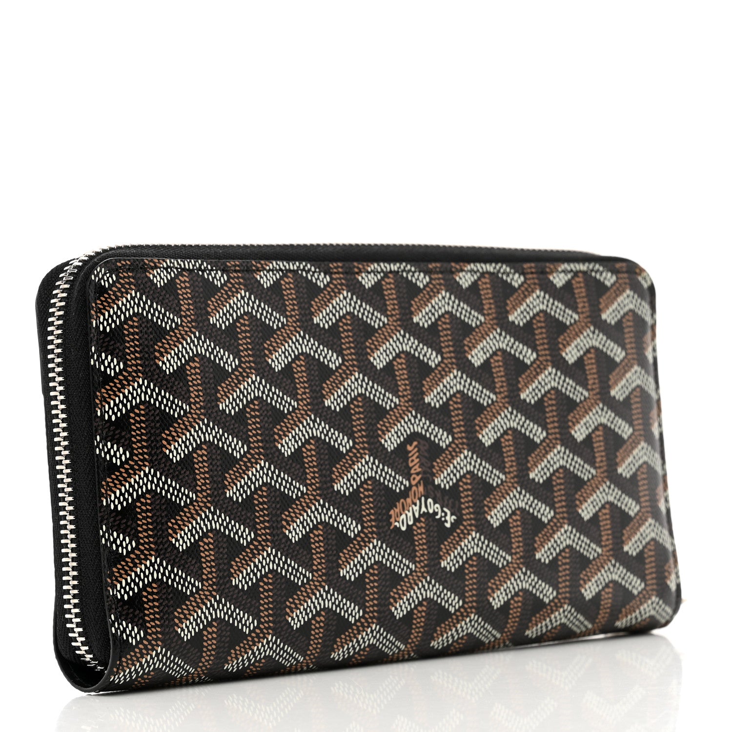 Goyard Goyardine Matignon Zip Around GM Wallet Black 3 of 7