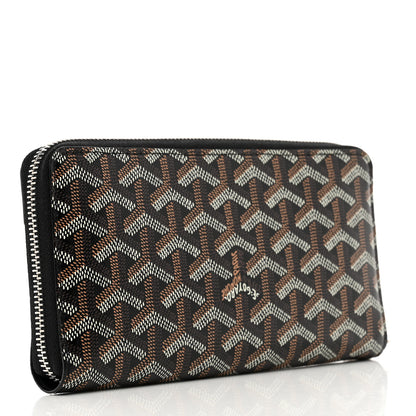 Goyard Goyardine Matignon Zip Around GM Wallet Black 3 of 7