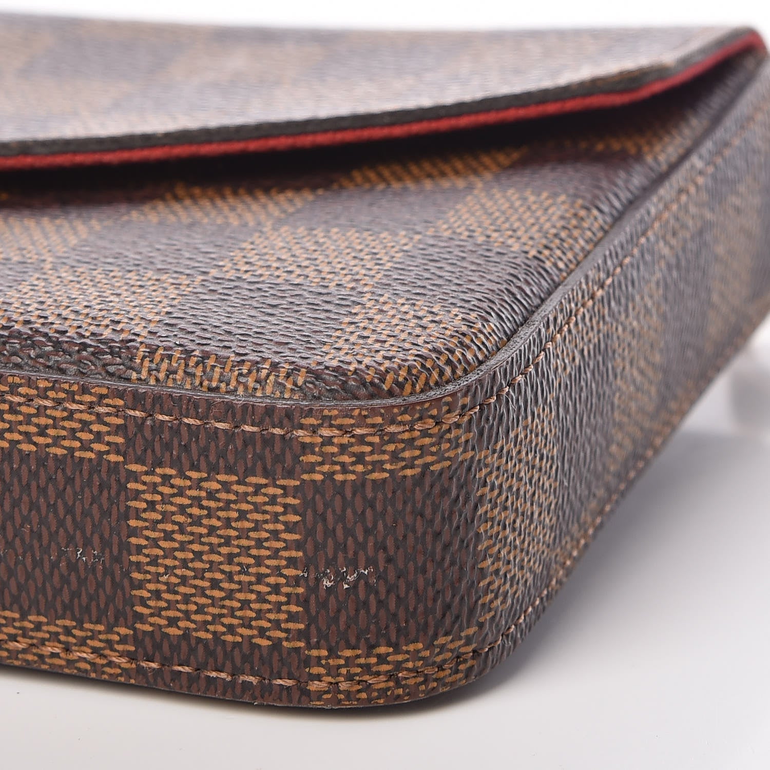 Louis Vuitton Damier Ebene Pochette Felicie Chain Wallet 11 of 15