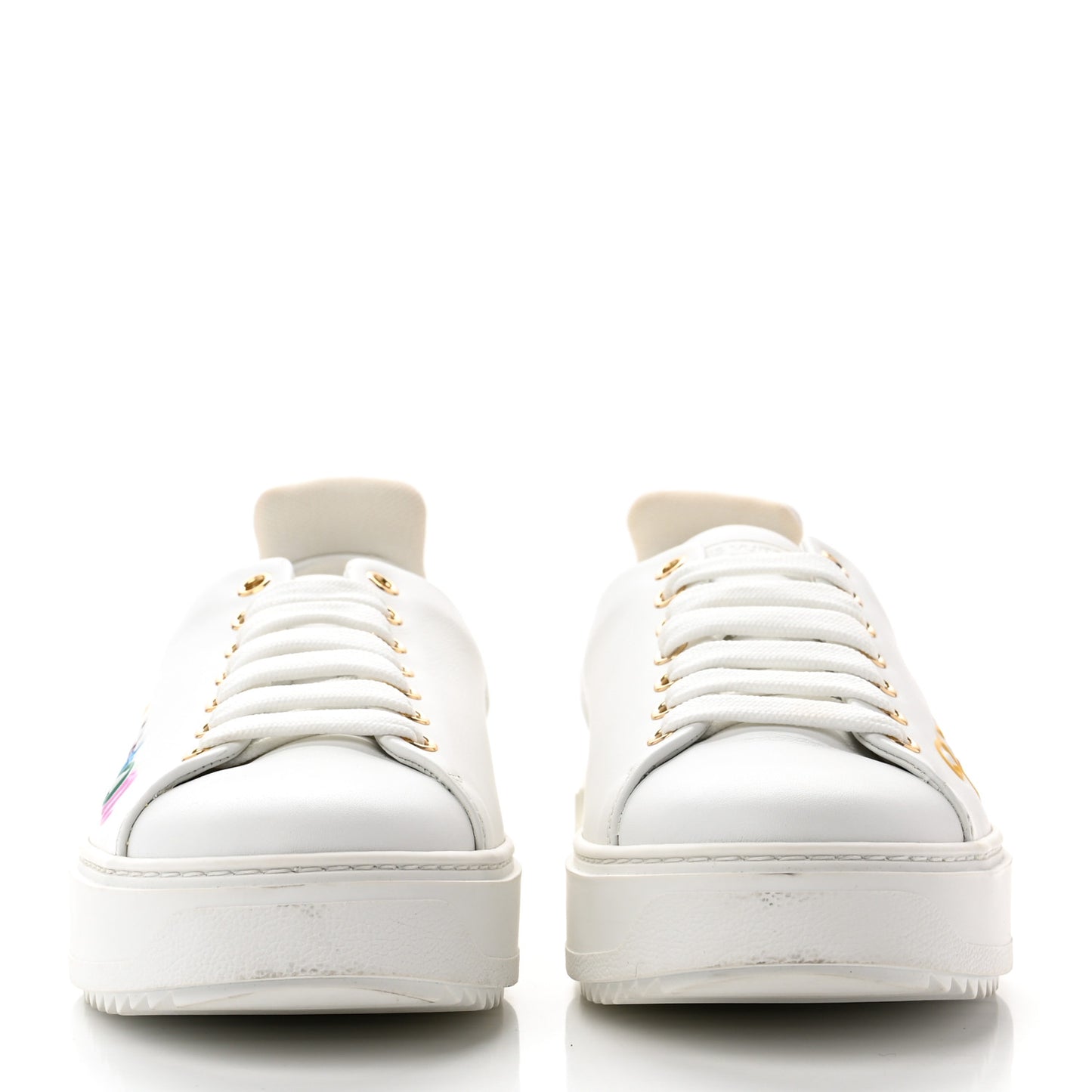 Calfskin Time Out New Wave Sneakers 40 White