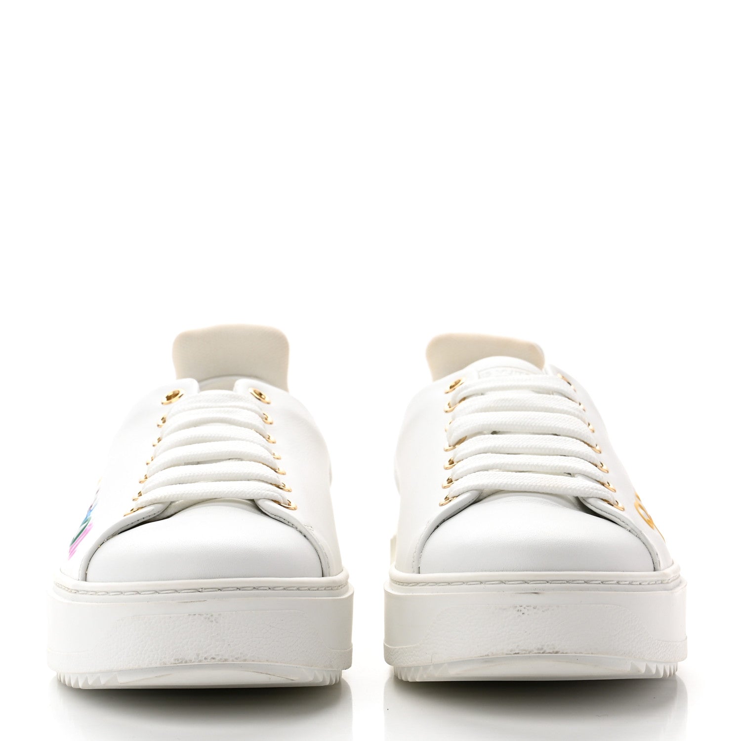 Louis Vuitton Calfskin Time Out New Wave Sneakers 40 White 2 of 11