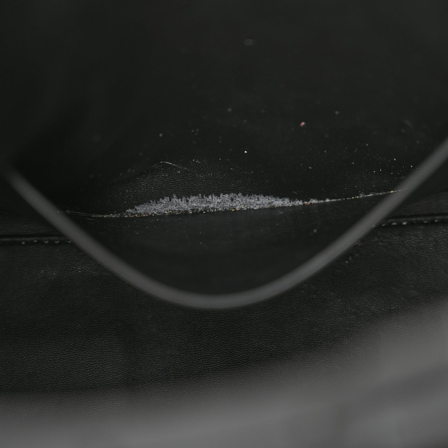 Smooth Calfskin Medium Moon Cut Out Shoulder Bag Black