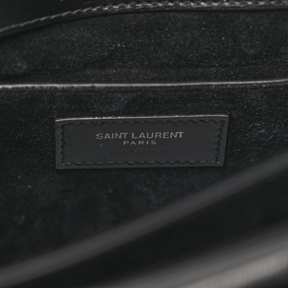 Saint Laurent Calfskin Large Monogram Monochrome Sunset Black 8 of 13