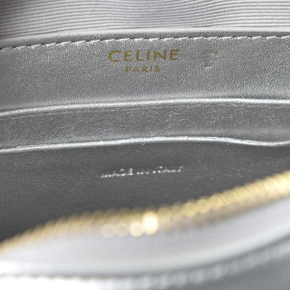 Celine Laminated Calfskin Quilted Small C Charm Bag Silver 8 of 10