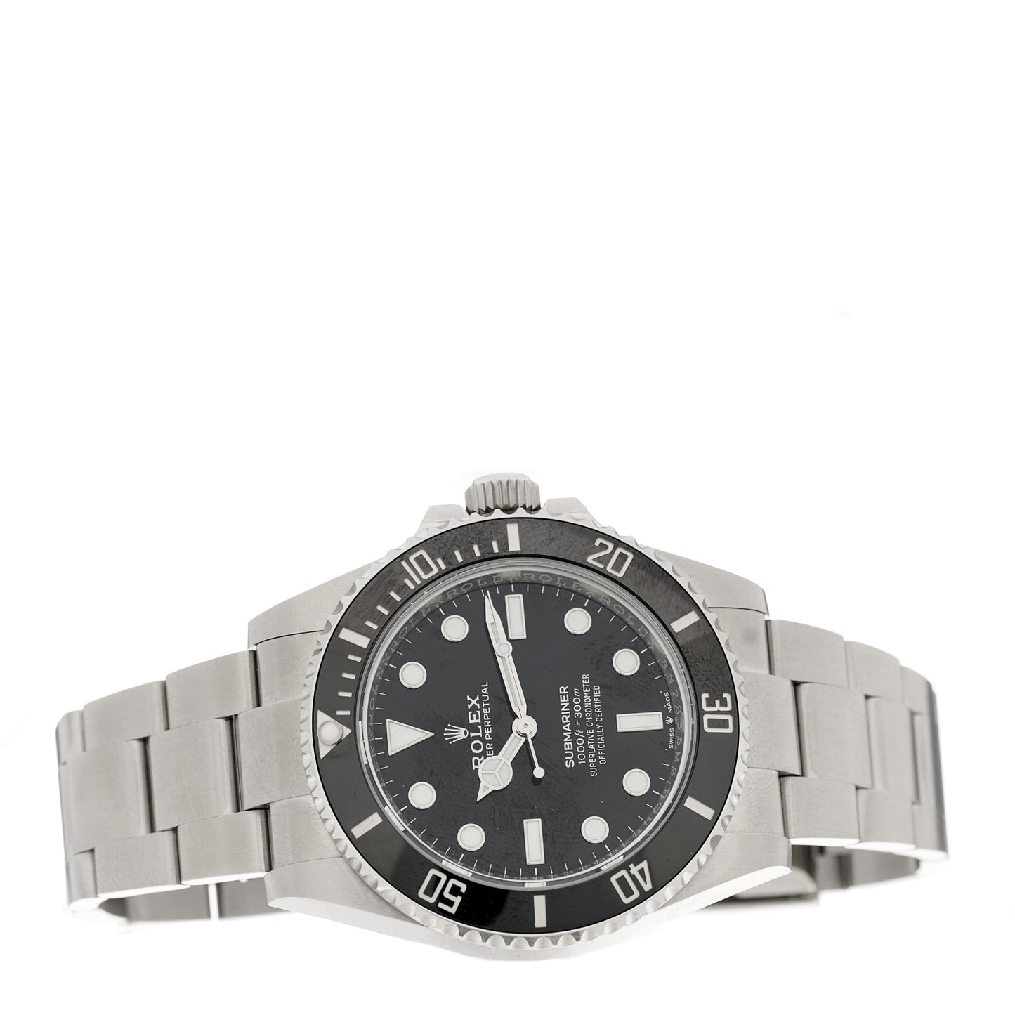 Stainless Steel 41mm Oyster Perpetual Submariner Watch Black 124060