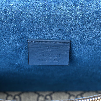 Gucci GG Supreme Monogram Blooms Small Dionysus Shoulder Bag Beige Navy Vintage Blue 6 of 14