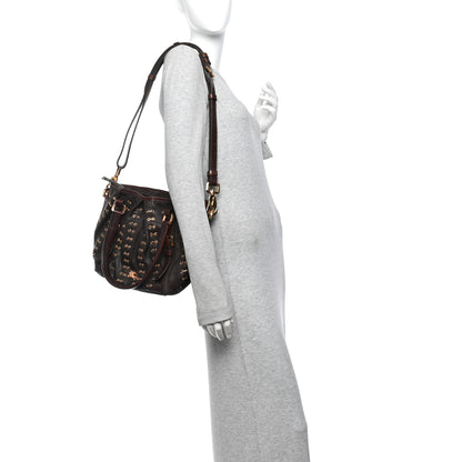 Burberry Calfskin Metal Stitch Lowry Chocolate 2 of 9