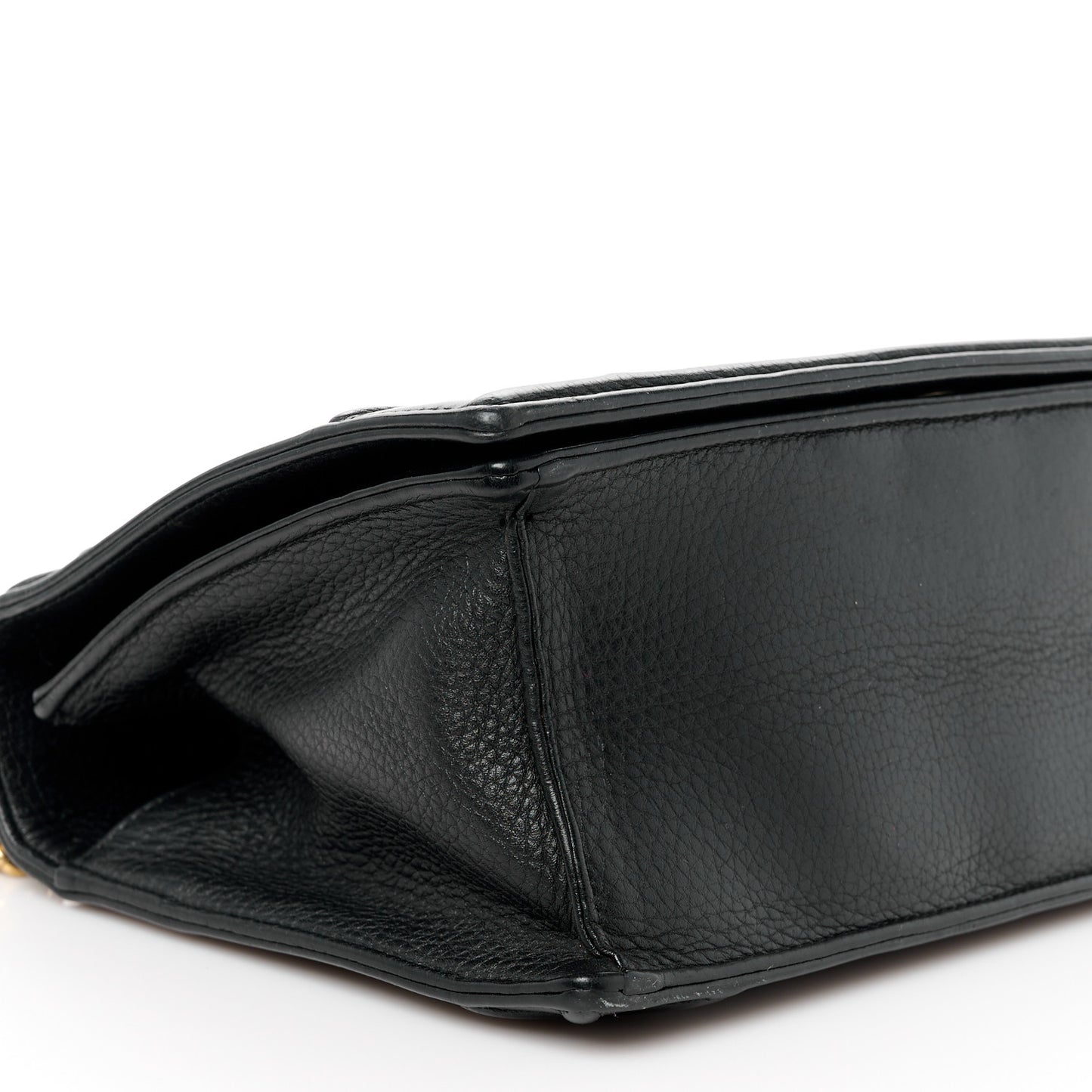 Grained Calfskin Medium Diorama Flap Bag Black