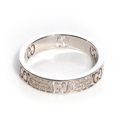 Gucci 18k White Gold Diamond Icon Stardust Ring 8 3 of 6