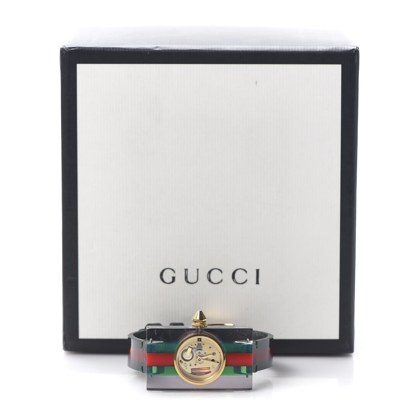 Stainless Steel Calfskin Plexiglass 24mm Skeleton Quartz Watch