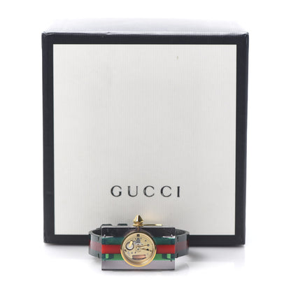 Gucci Stainless Steel Calfskin Plexiglass 24mm Skeleton Quartz Watch 8 of 8