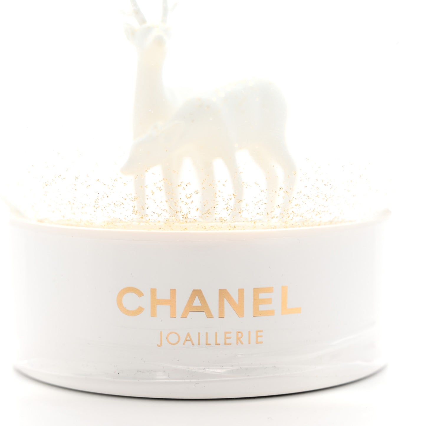Glass Joaillerie Deer Christmas Snow Globe