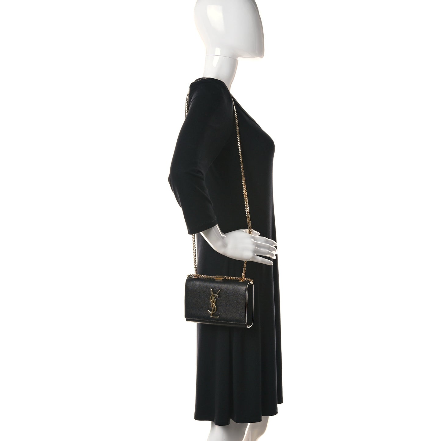 Grain De Poudre Small Monogram Kate Satchel Black