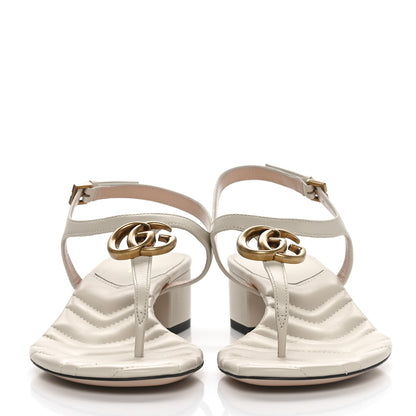 Gucci Nappa Matelasse Double G 35mm Thong Sandals 39 Mystic White 2 of 8
