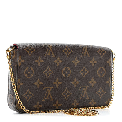 Louis Vuitton Monogram Pochette Felicie Chain Wallet Fuchsia 2 of 4