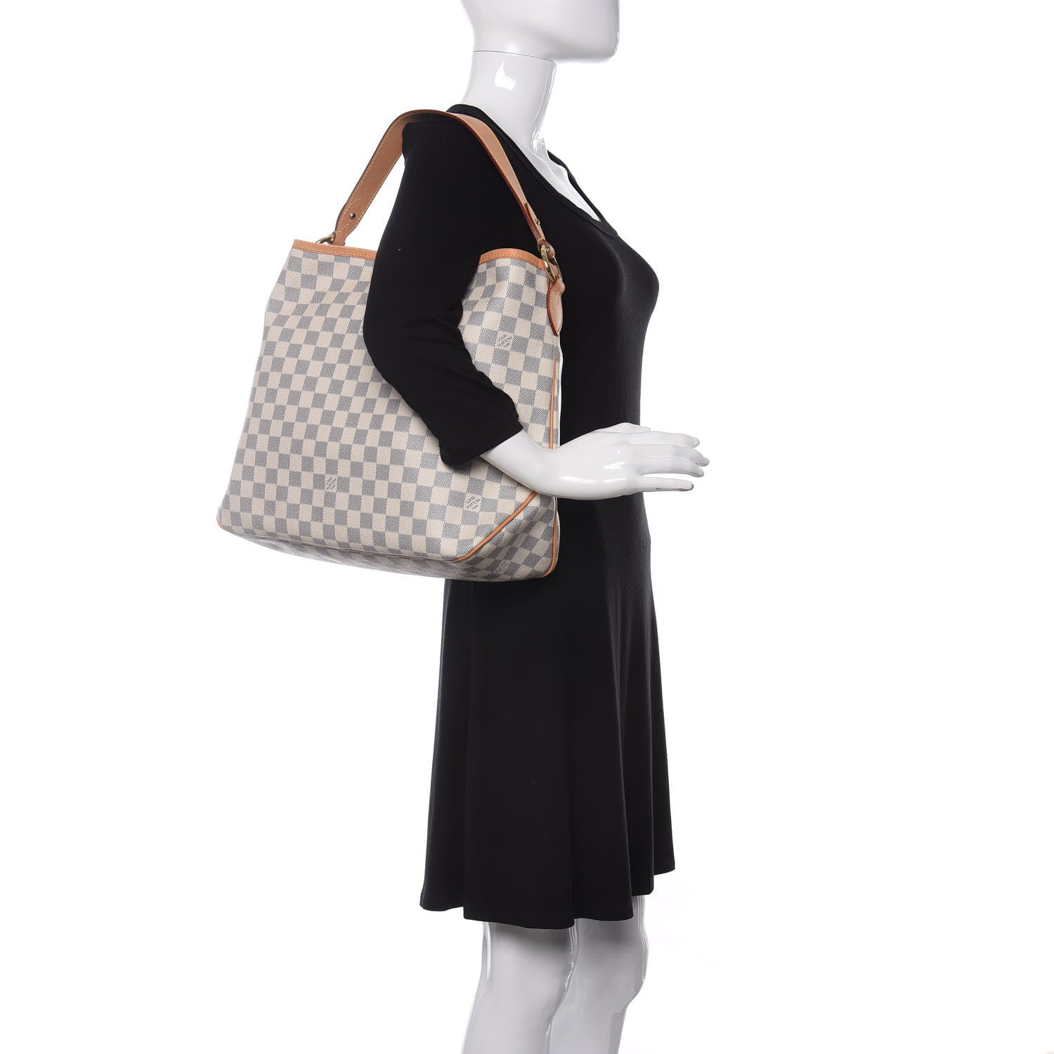 Louis Vuitton Damier Azur Delightful MM Pink 2 of 10