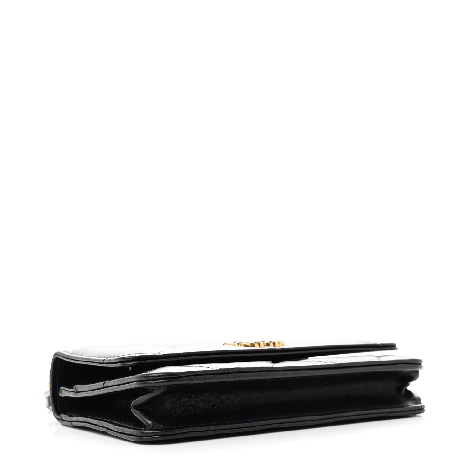 Chanel Lambskin Quilted Chanel 19 Wallet On Chain WOC Black 4 of 12