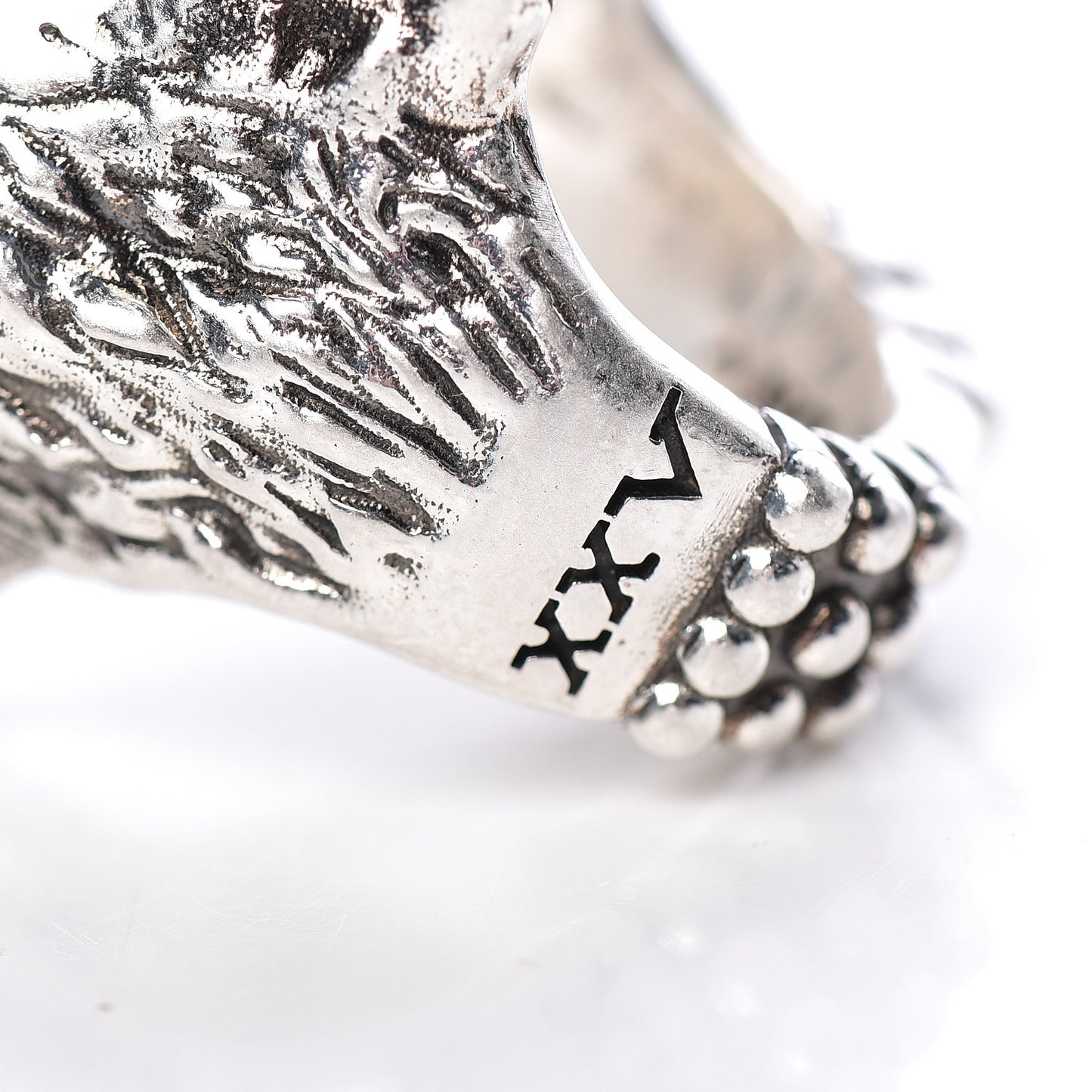 Sterling Silver Resin Anger Forest Wolf Head Ring 9