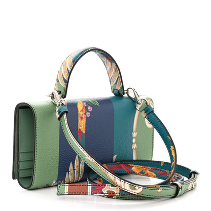 Salvatore Ferragamo Printed Calfskin Gancini Top Handle Wallet On Chain Multicolor 3 of 12