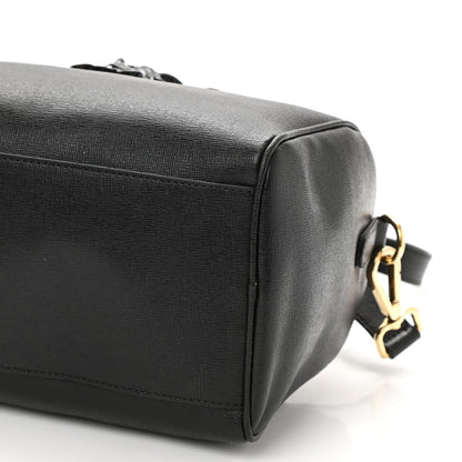 Versace Saffiano Calfskin Palazzo Duffle Bag Black 9 of 10