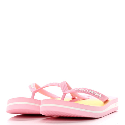 Louis Vuitton Rubber Arcade Flat Thong Sandals 41 Rose 3 of 10