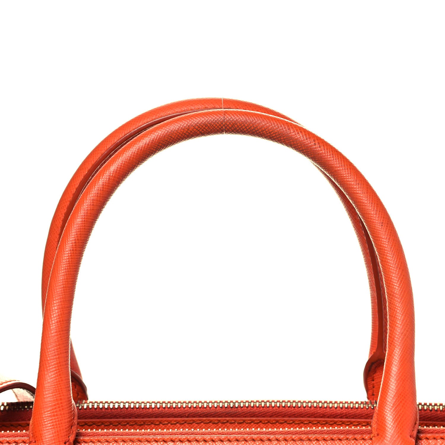 Prada Saffiano Lux Medium Double Zip Tote Papaya 11 of 16