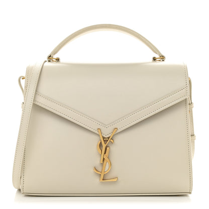 Saint Laurent Smooth Calfskin Medium Classic Monogram Cassandra Top Handle Crema Soft Rouge Legion 1 of 11