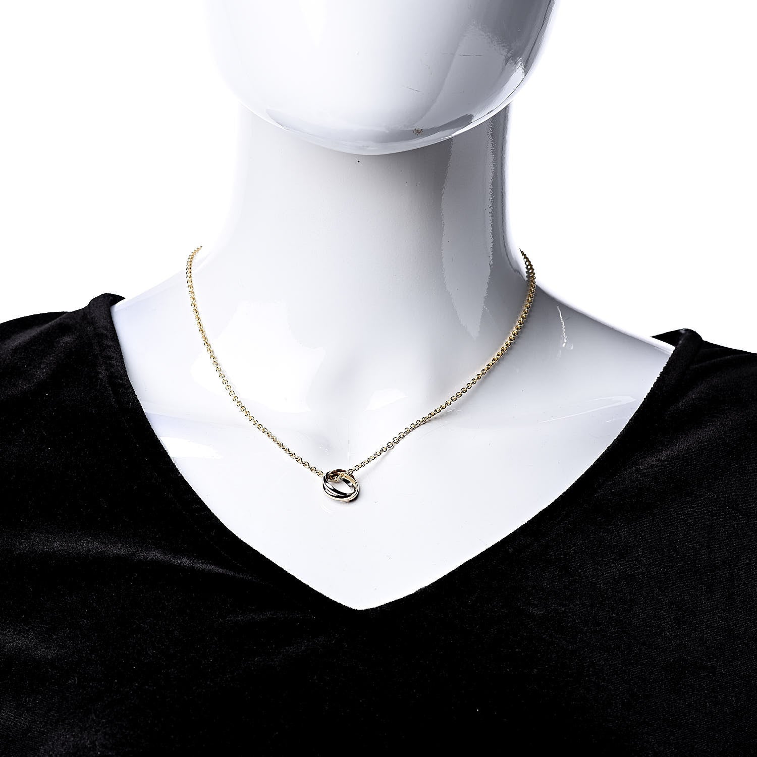 Cartier 18K Pink Yellow White Gold Baby Trinity Pendant Necklace 2 of 7