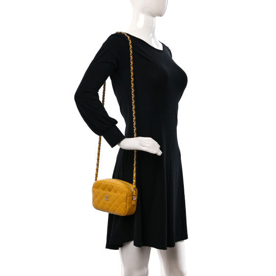 Chanel Caviar Quilted Small Timeless Camera Case Yellow 2 of 9