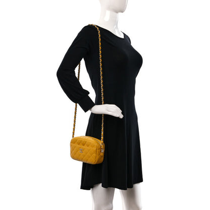 Chanel Caviar Quilted Small Timeless Camera Case Yellow 2 of 9