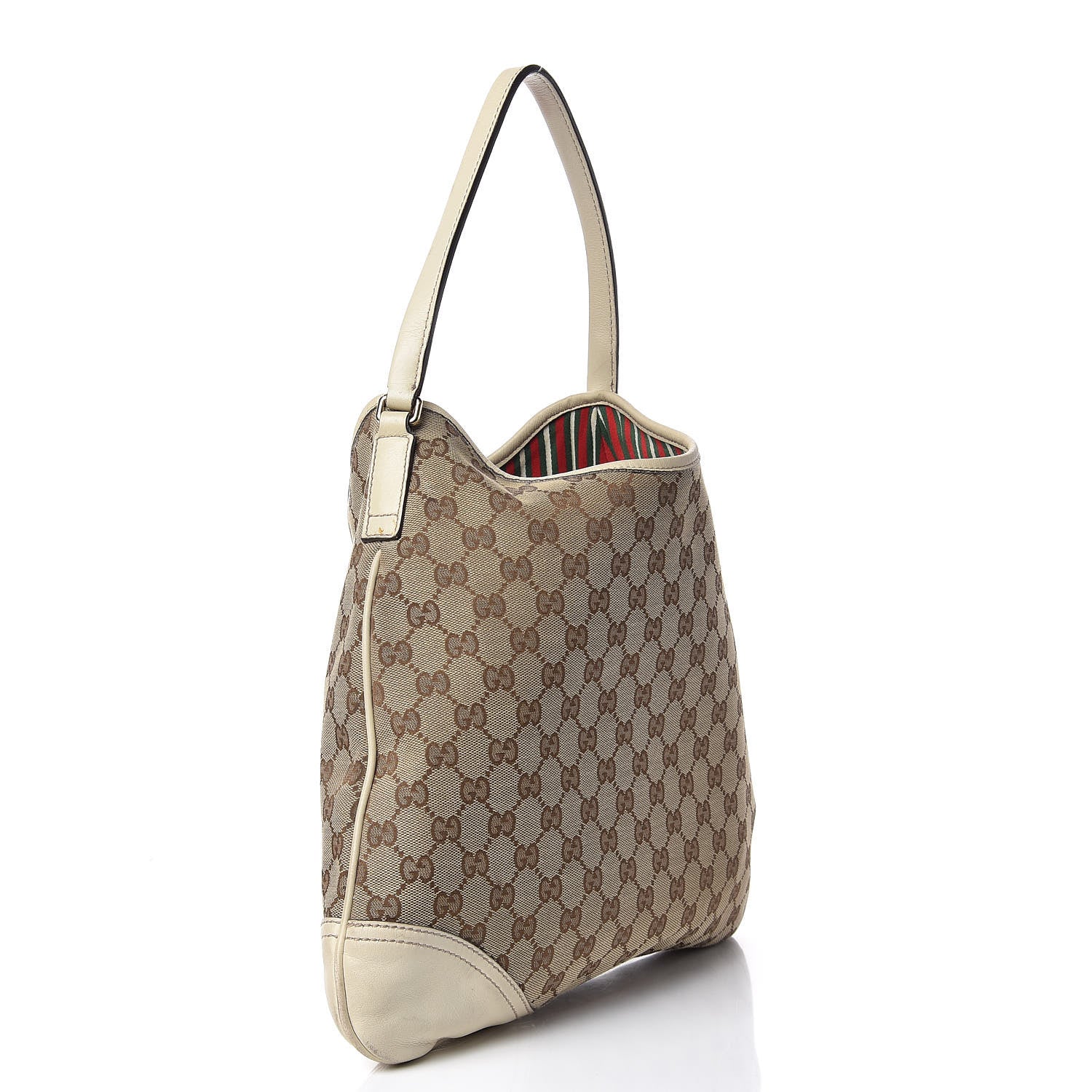 Gucci Monogram Medium New Britt Hobo Off White 3 of 17