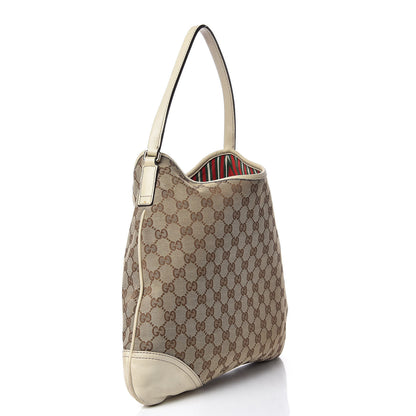 Gucci Monogram Medium New Britt Hobo Off White 3 of 17