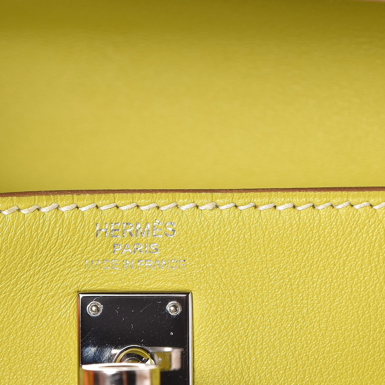 Hermes Swift Kelly Retourne 25 Lime 13 of 35