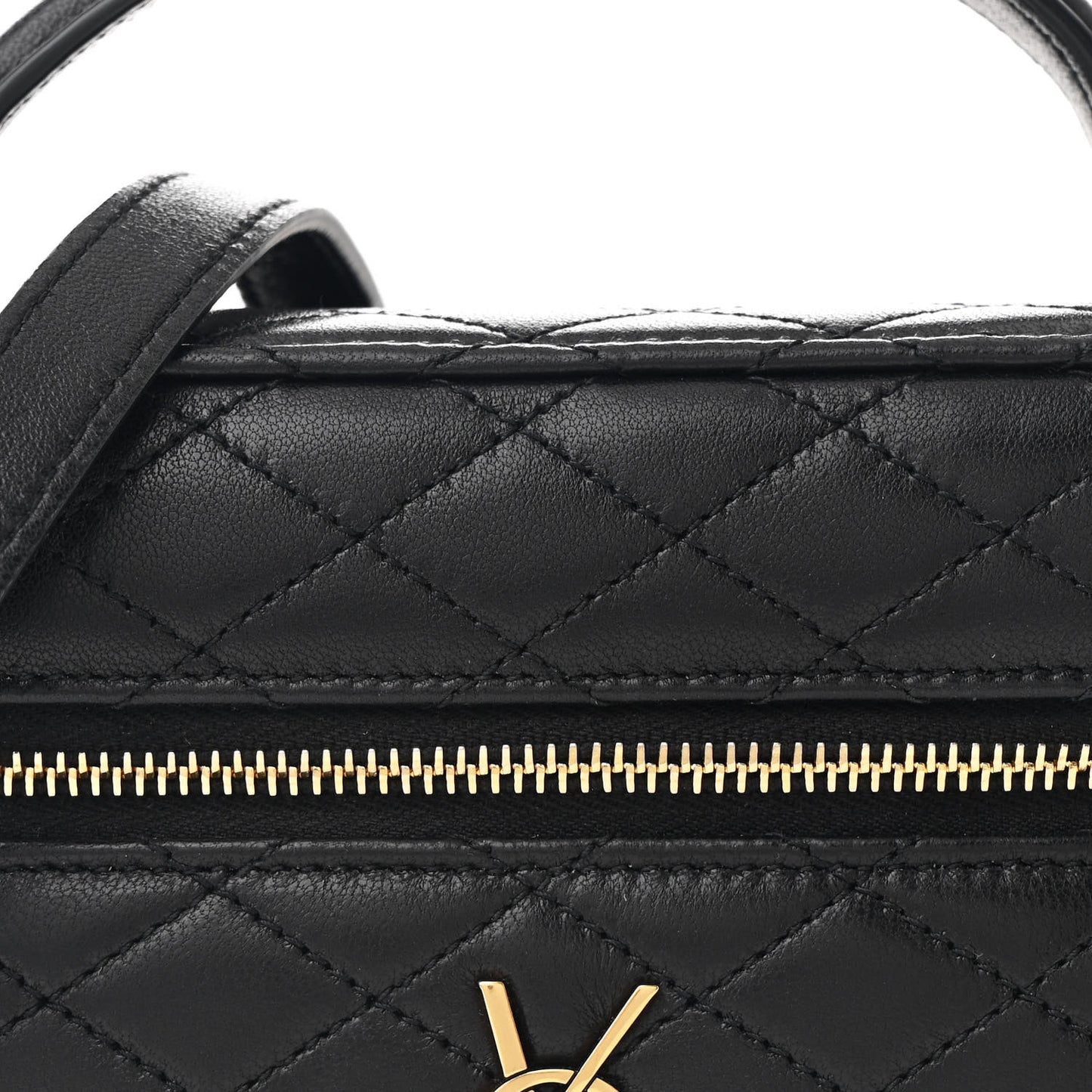 Lambskin Quilted Mini Gaby Vanity Case Black