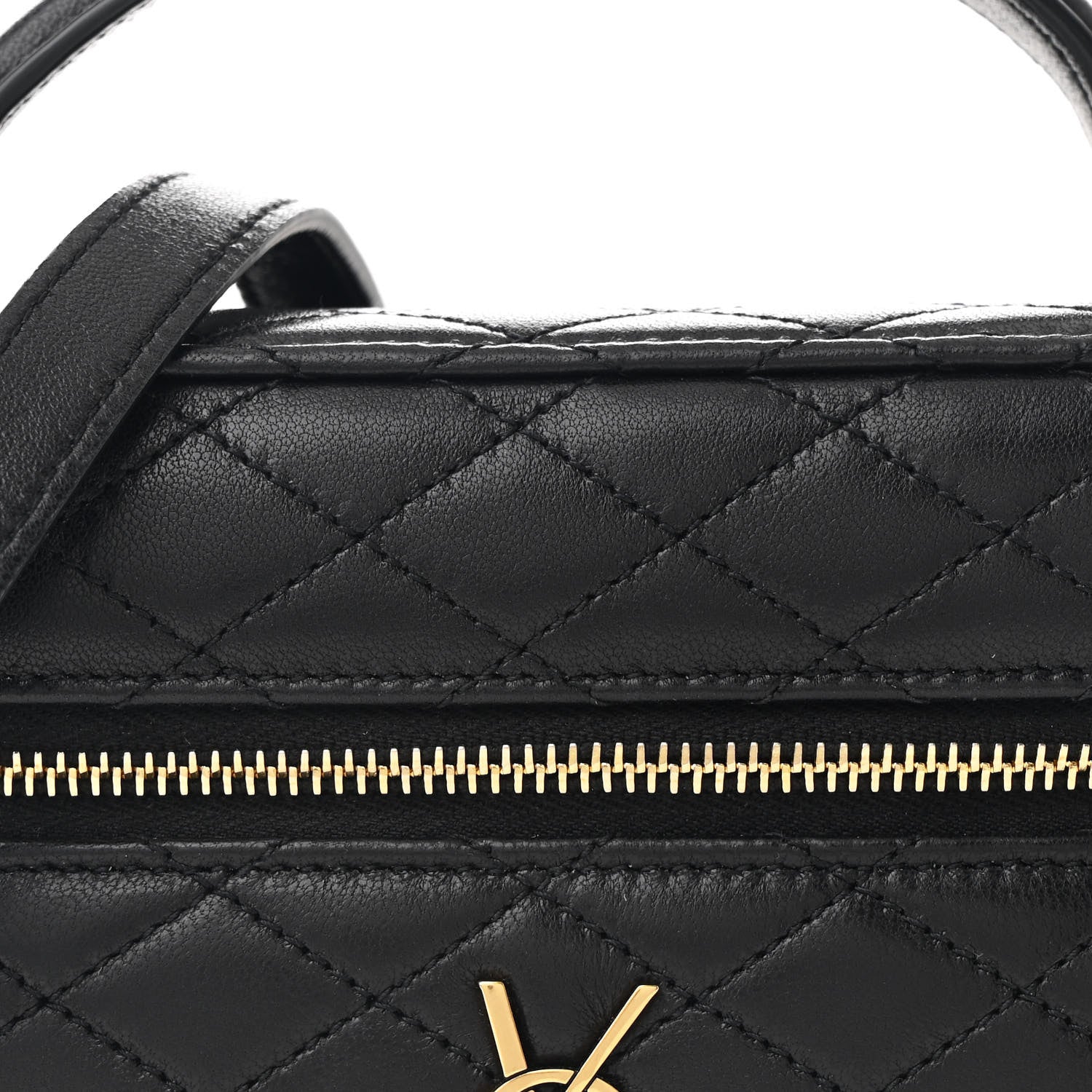 Saint Laurent Lambskin Quilted Mini Gaby Vanity Case Black 7 of 10
