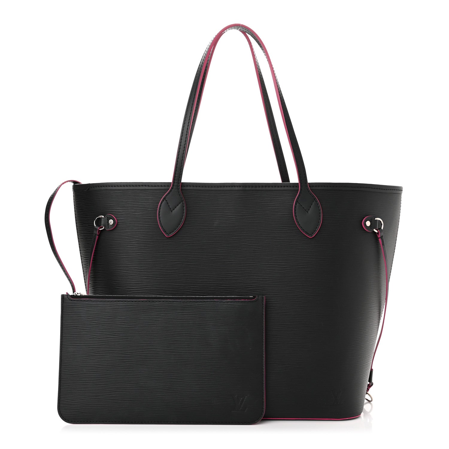 Louis Vuitton Epi Neverfull MM Black Hot Pink 1 of 11