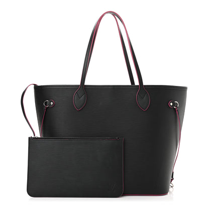 Louis Vuitton Epi Neverfull MM Black Hot Pink 1 of 11