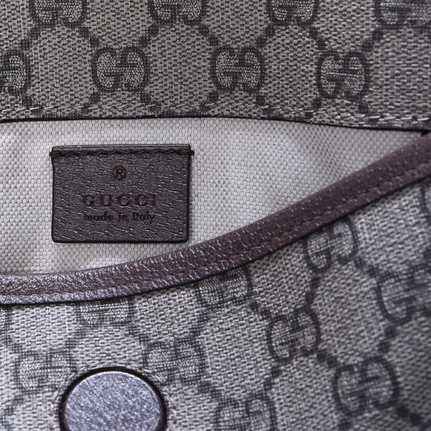GG Supreme Monogram Neo Vintage Web Belt Bag Brown