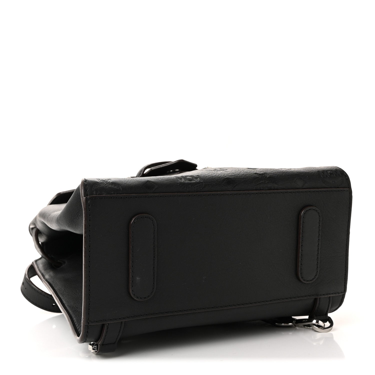 MCM Calfskin Ottomar Monogram Essential Small Backpack Black 3 of 8