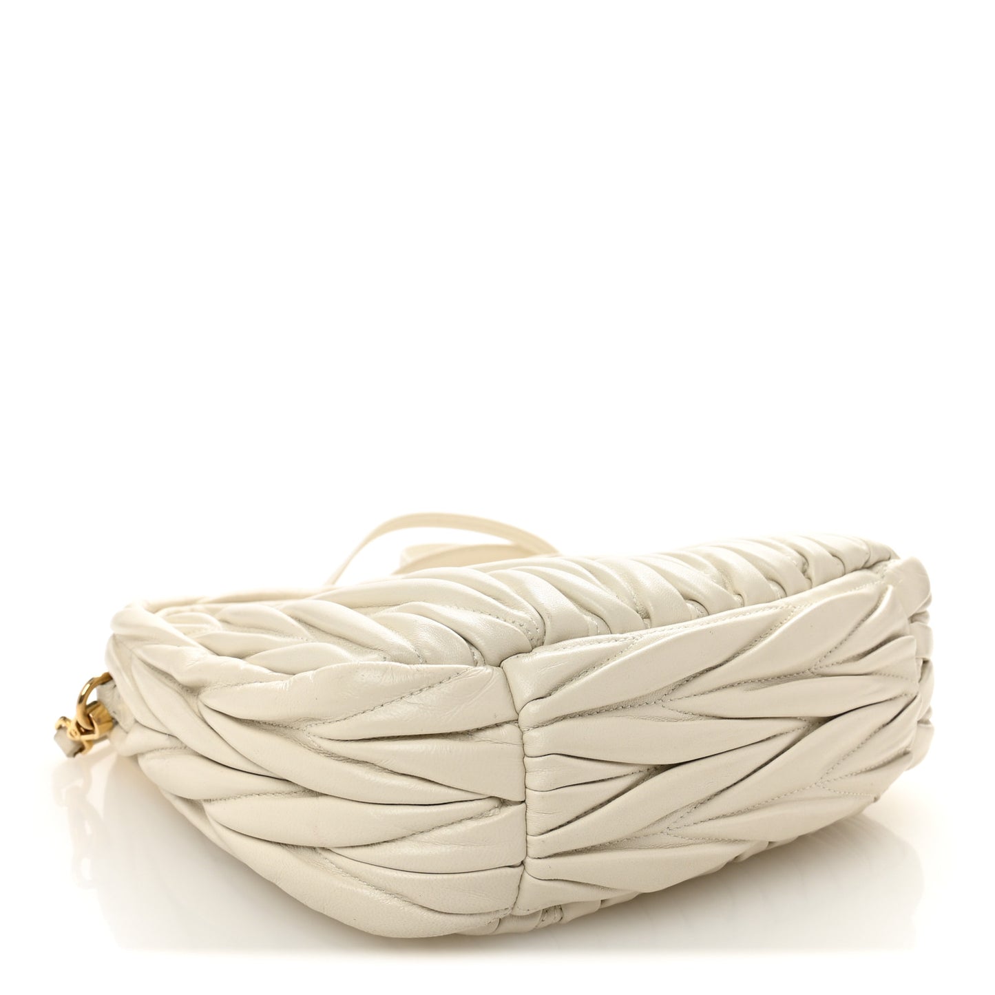 Nappa Matelasse Small Wander Hobo White