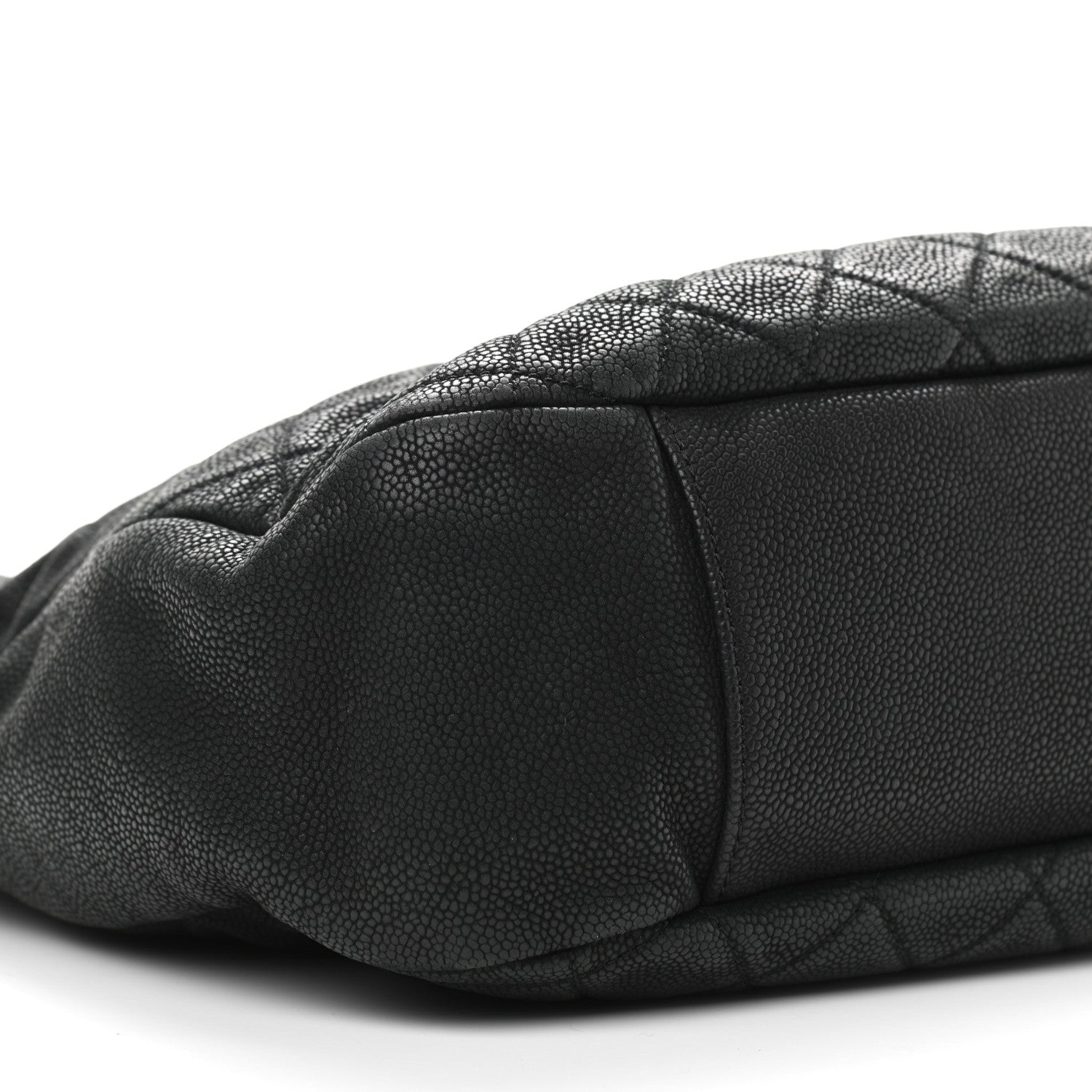 Chanel Iridescent Caviar Quilted Country Chic Hobo Black 9 of 14