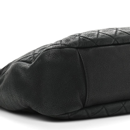 Chanel Iridescent Caviar Quilted Country Chic Hobo Black 9 of 14
