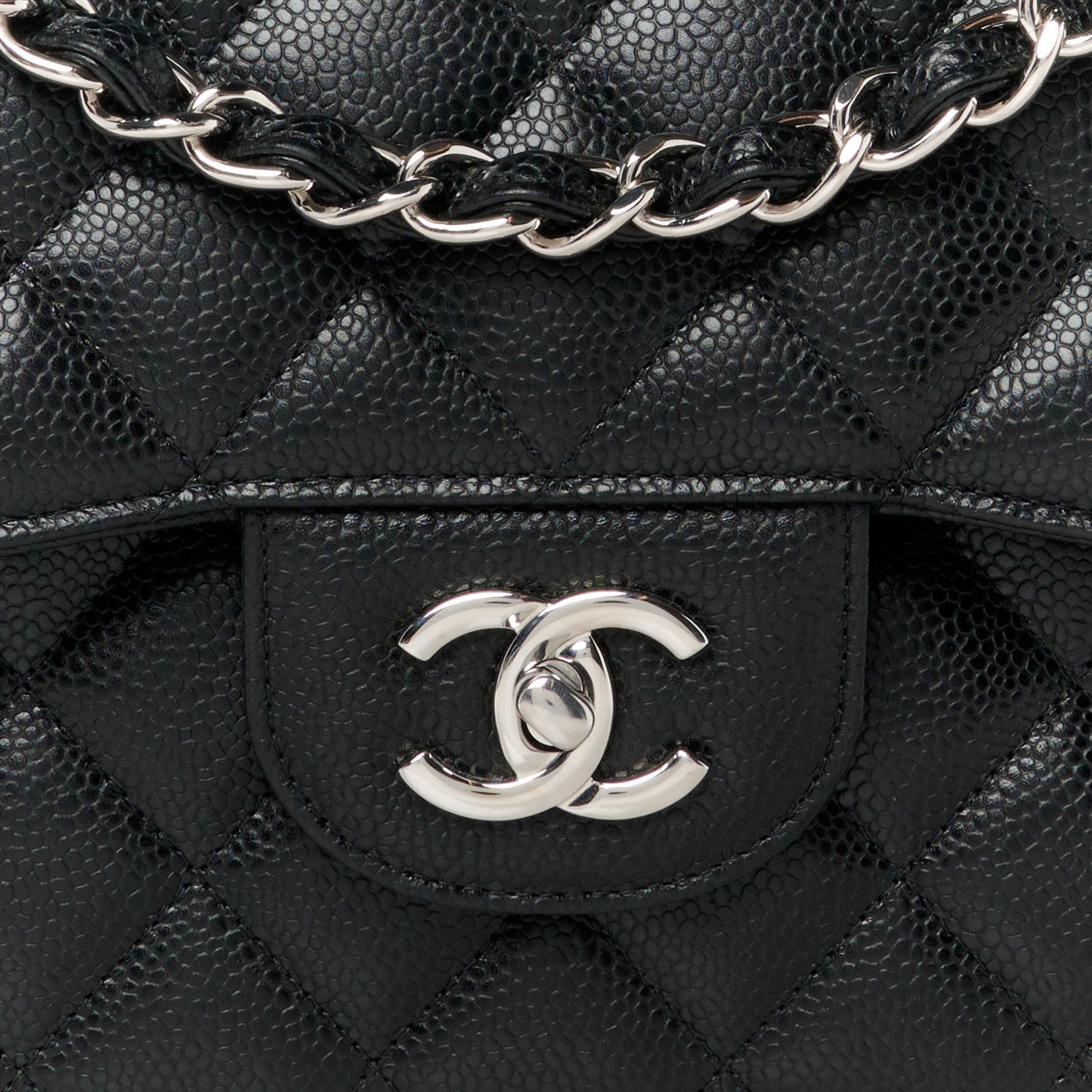 Chanel Caviar Quilted Jumbo Double Flap Black 9 of 11